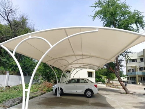 Tensile Structure for Car parking - golden awning tensile
