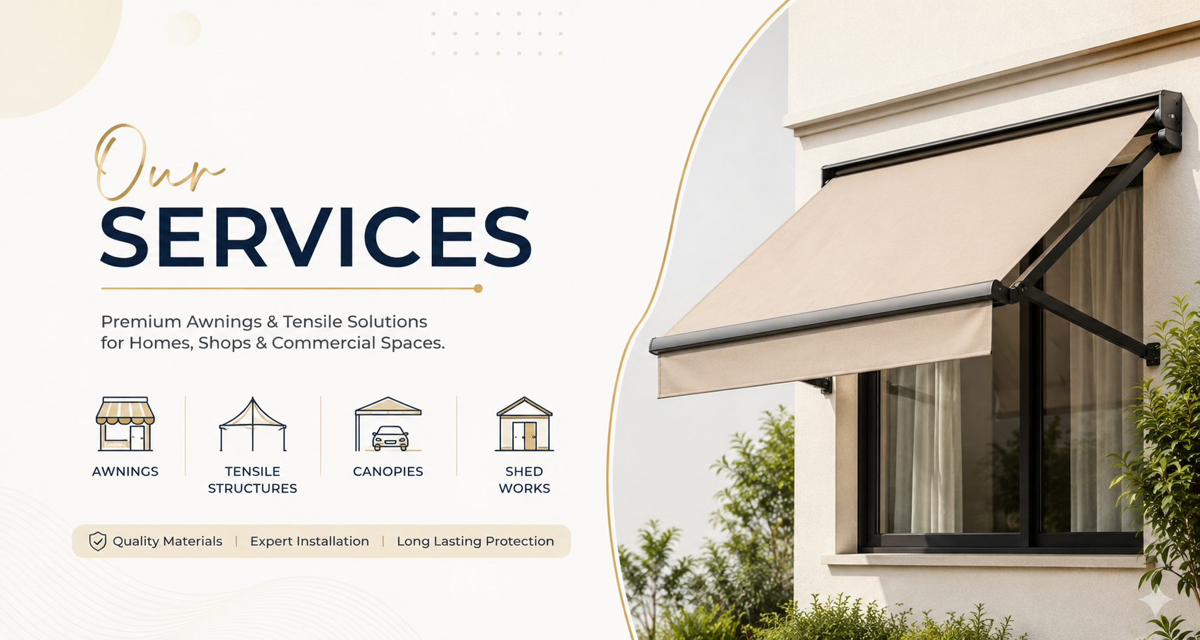 awning-golden awning tensile