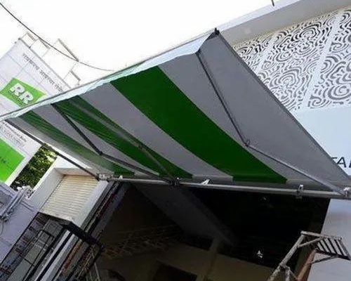 Retractable awning for shop- Golden awning tensile